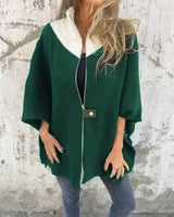 Corana - Stehkragenjacke mit halbem Reißverschluss in Grün