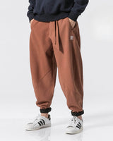 Herren-Baggy-Hose aus Leinen - Iker in Dunkelorange
