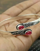 Rovik – Vintage-Armband Aus Silber in Rot
