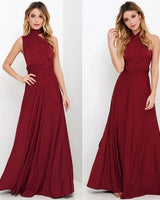 Kerensa | Elastisches Wickelkleid mit Riemen in Weinrot