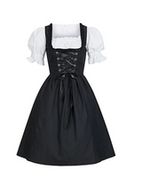 Damen Schwarz Oktoberfest Dirndl Kleid - Margarete in Schwarz
