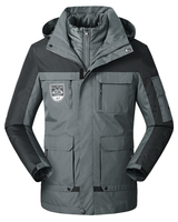ESSENTIAL GESTEPPTE DOPPELJACKE - VEIL in Grau