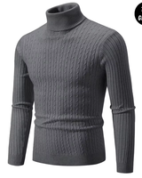 Warmer Strickpullover mit Rollkragen - ENZO in Grau