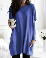 Marcella - Elegantes Langarmshirt in Blau
