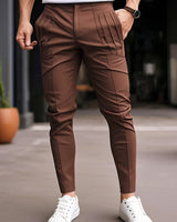Altmann – Slim Fit Hose mit Bundfalten Und Eingrifftaschen in Braun
