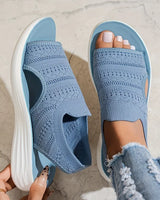 Deborish - Bequeme Orthopädische Sandalen Mit Offener Zehenpartie in Himmelblau