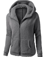 Fleecejacke mit Kapuze - Rachel in Dunkelgrau