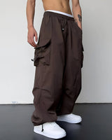 Curtis - Lockere, schnell trocknende Cargo-Hose in Braun