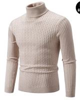 Warmer Strickpullover mit Rollkragen - ENZO in Beige