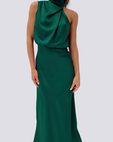 Chrissy - Elegantes Cocktailkleid für Damen in Dunkelgrün