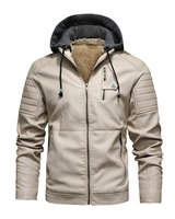 HERITAGE RACER - LEDERJACKE in Beige