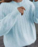 Drusilla |  Flauschiger Kaschmir-Strickpullover in Hellblau