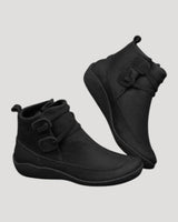 Jasmin | Damen Frühjahrs Lässige Knöchelriemen Stiefel in Schwarz