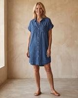 ELENORE - Elegantes Klassisches Kleid in Dunkelblau