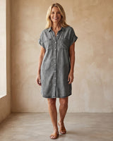 ELENORE - Elegantes Klassisches Kleid in Grau