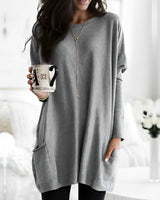 Marcella - Elegantes Langarmshirt in Grau
