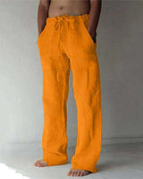 Nils | Modische dünne Freizeithose in Orange