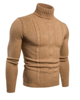 Bertrand – Warmer Strickpullover mit Rollkragen in Khaki