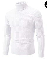 Warmer Strickpullover mit Rollkragen - ENZO in Weiß