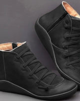 Wenora - High-Top-Sneaker mit Reißverschluss und Schnürung in Schwarz