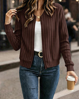 Nalia – Strickjacke Mit Einem Ärmel in Kaffee