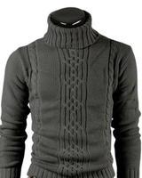 Bertrand – Warmer Strickpullover mit Rollkragen in Dunkelgrau
