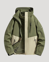 Edith | Damen Wasserdichte Outdoor Windbreaker Jacke in Waldgrün