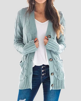 Josephine | Kabelstrick-Cardigan in Hellblau