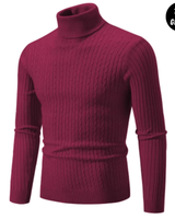 Warmer Strickpullover mit Rollkragen - ENZO in Rot