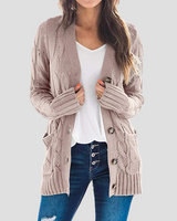 Josephine | Kabelstrick-Cardigan in Aprikose