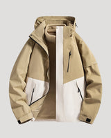 Edith | Damen Wasserdichte Outdoor Windbreaker Jacke in Beige