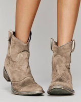 Damen Stiefel mit spitzer Spitze in Braun