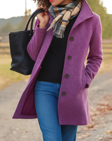 Danla – Langarmmantel Mit Taschen in Purple