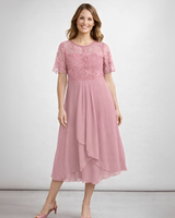 Floraine - Schickes Damenkleid in Rose
