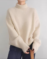 Clementine - Damenpullover mit kuscheligem Rollkragen in Beige