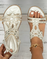 Rhian - Komfortable Boho-Sandalen in Silber