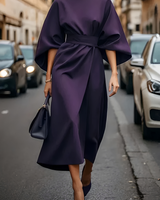 Vera - Schickes Midikleid mit Taille in Lila
