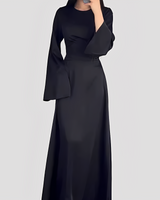 Rebecca - Lässiges langes Kleid für Damen in Schwarz