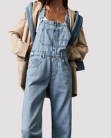 Sophie - Lässiger, locker sitzender Jeans-Jumpsuit für Damen in Hellblau