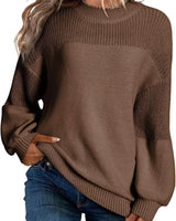 Neva - Damen-Strickpullover – Weicher Oversize-Pullover im Minimalistischen Stil in Braun