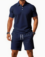 Aldrin - Trendiges Polo- und Short-Set für Männer in Marineblau