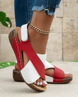 Milena™ - Ultrabequeme Orthopädische Sandalen in Rot-Weiß
