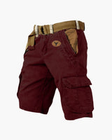 Danny | 6-Taschen Cargo Shorts in Burgunderrot