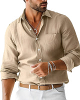 Emile - Einfaches, zeitloses Hemd in Beige