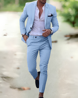 Riven - Schickes Zweiteiliges Hosen-Ensemble in Blau