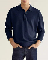 Maxim – LANGARM-POLOSHIRT in Marineblau