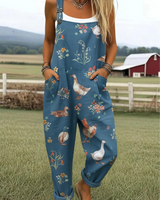 Marta | Künstlerischer Overall-Jumpsuit in Blau