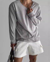 Julian - Lässiges, bequemes Sweatshirt für Herren in Grau