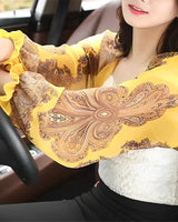 Rosemarie | Damen Chiffon Überwurf Schal Paisley – Chiffon Schal Paisley Damen 2026 in Gelb