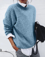 Unisex Pullover | Klassisches Design | Ultrazarter Feinstrick in Blau